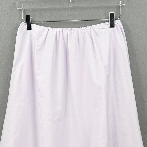 ENZA COSTA Poplin Bubble Skirt Women Small Lavender Maxi Quiet Luxury Resort NEW - Picture 9 of 16